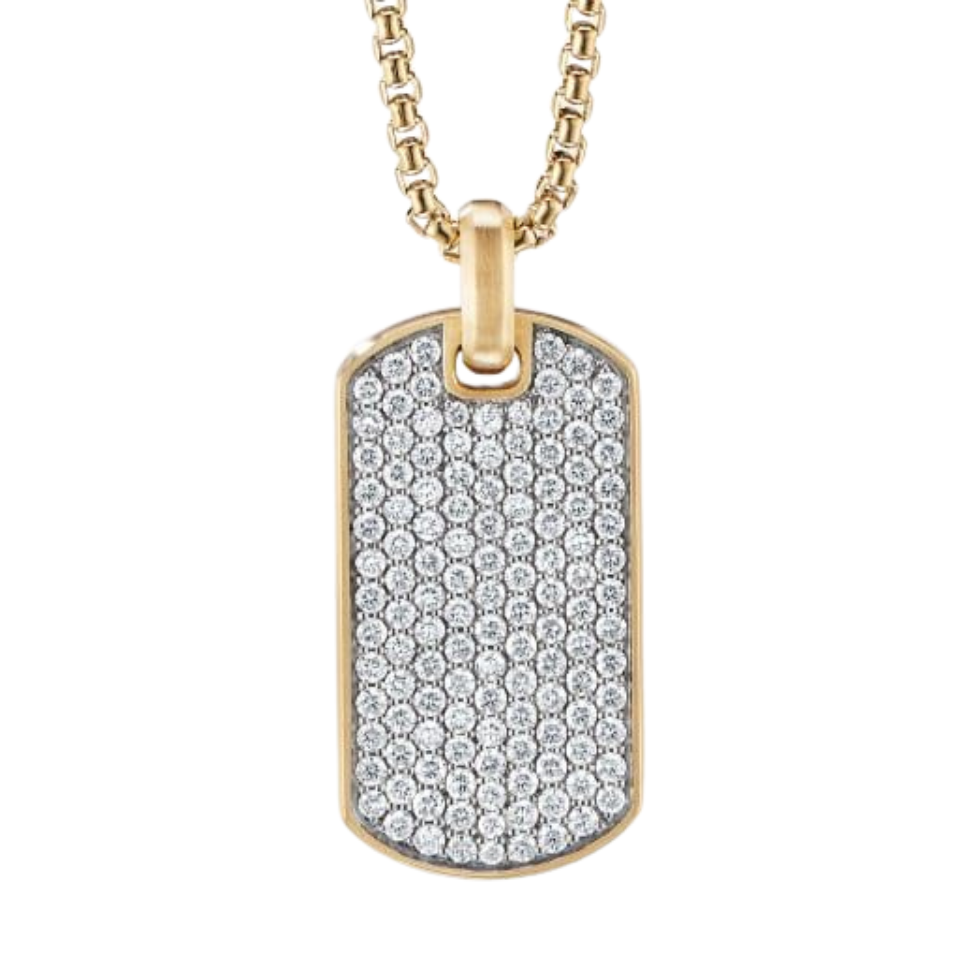 Iced Dog Tag Pendant