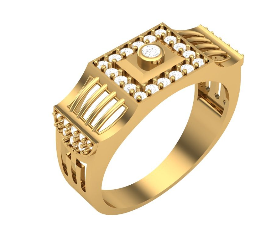 Regal Square Crest Diamond Ring