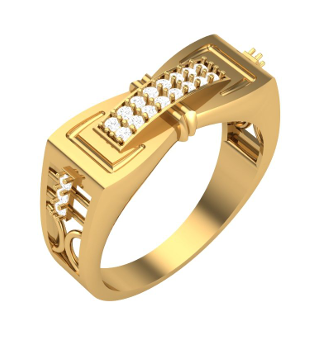 Framed Bridge Diamond Bar Ring