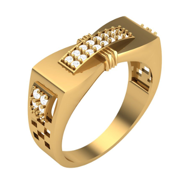 Modern Bridge Diamond Strip Ring