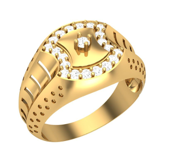 Crescent Armor Diamond Ring