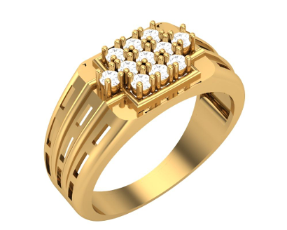 Triple-Row Cluster Panel Ring