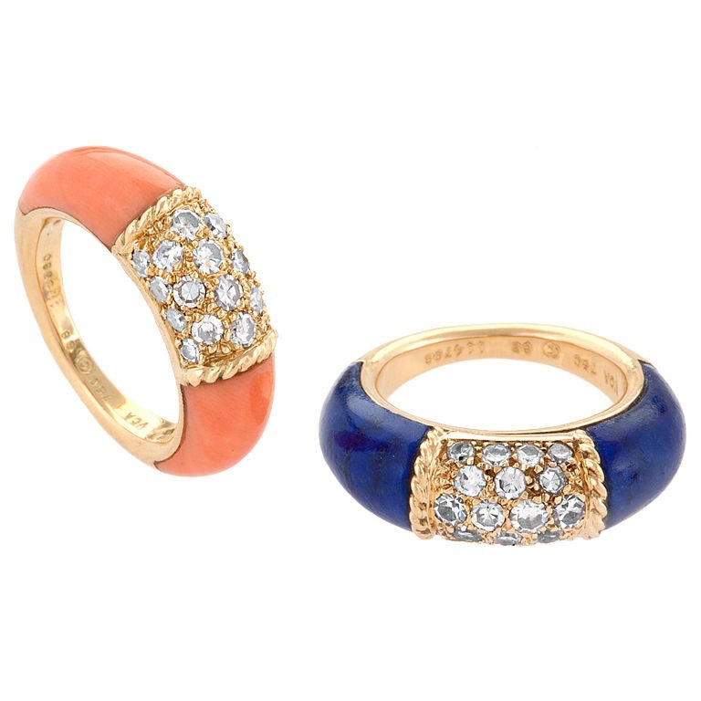 Enamel Dome Diamond Ring