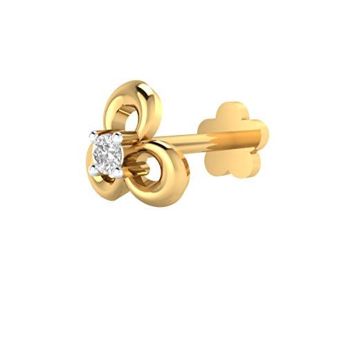 PetalTwist Gold Nose Pin