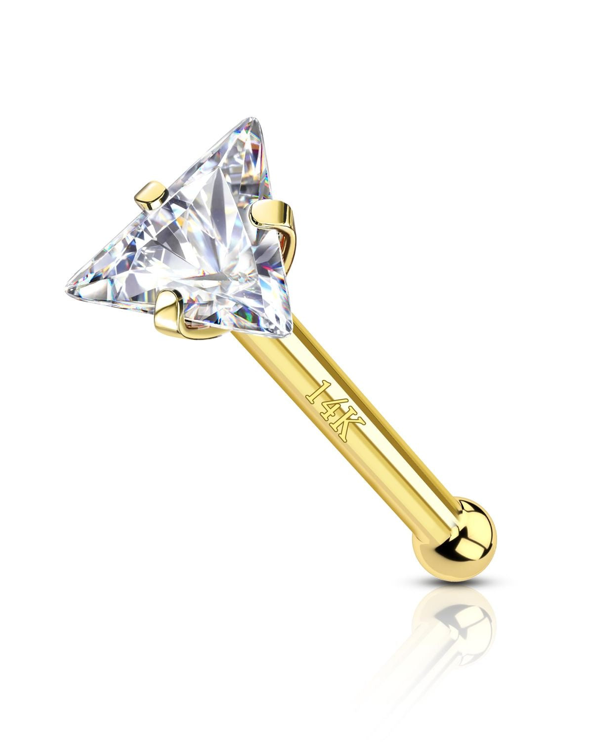 TriLight Gold Nose Pin