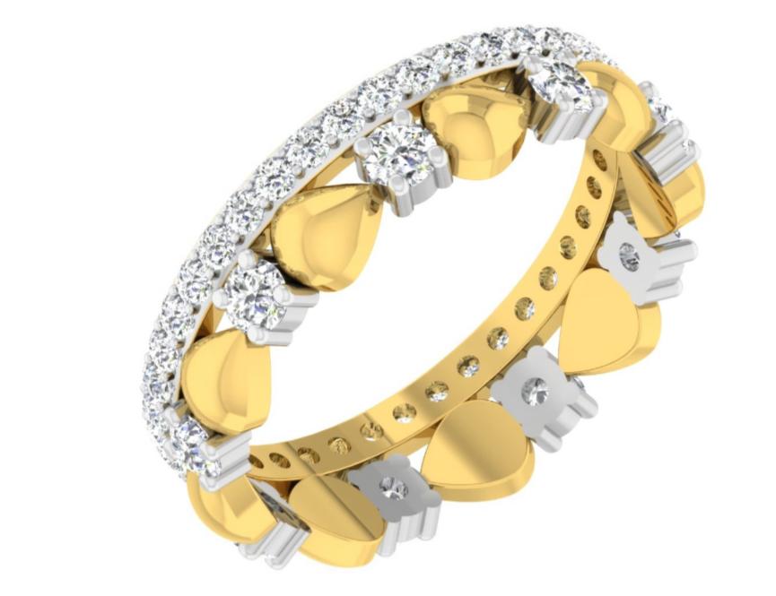 Heart Crown Diamond Bangle