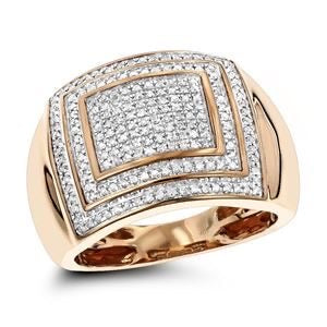 Double Layered Diamond Rectangle Ring