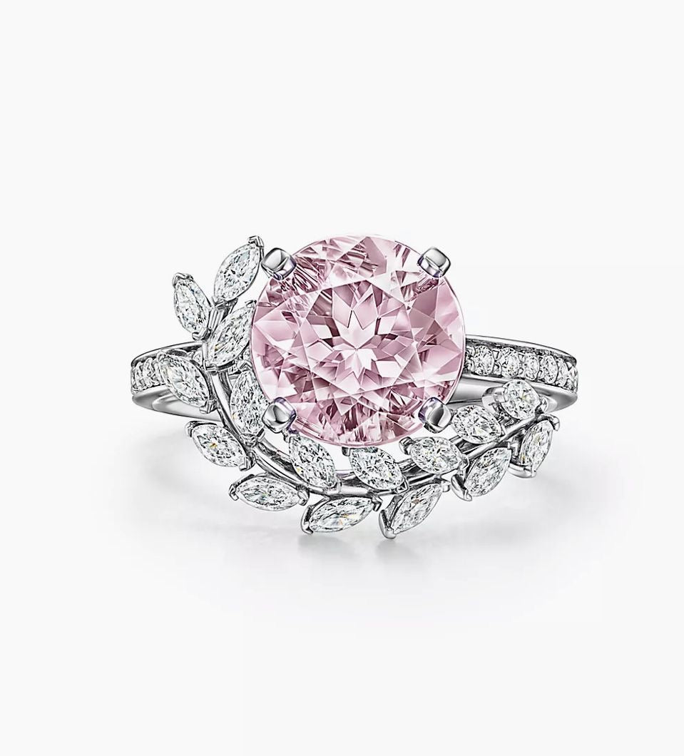 Rosé Blossom Halo Ring