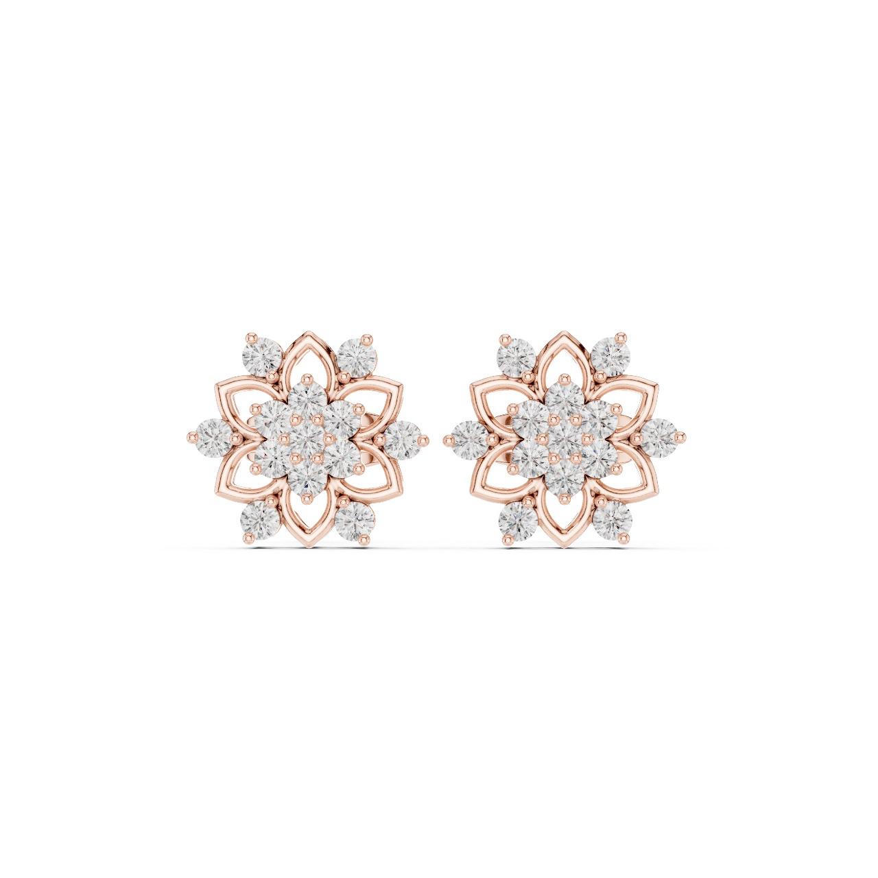 Lotus Bloom Diamond Studs
