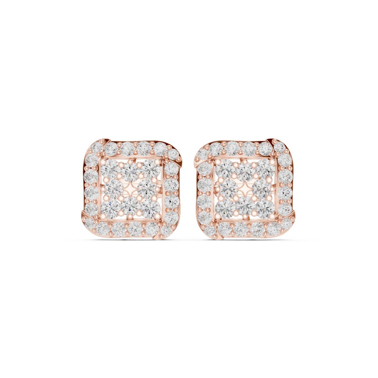 Royal Halo Square Studs