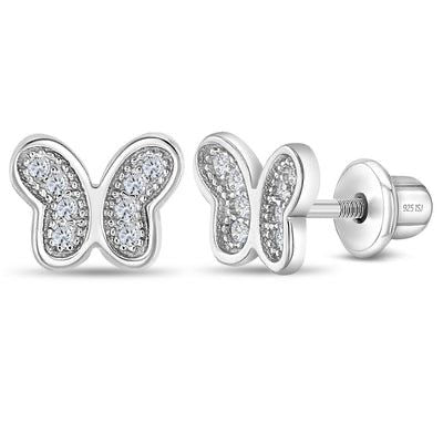 Twinkle Butterfly Silver Studs