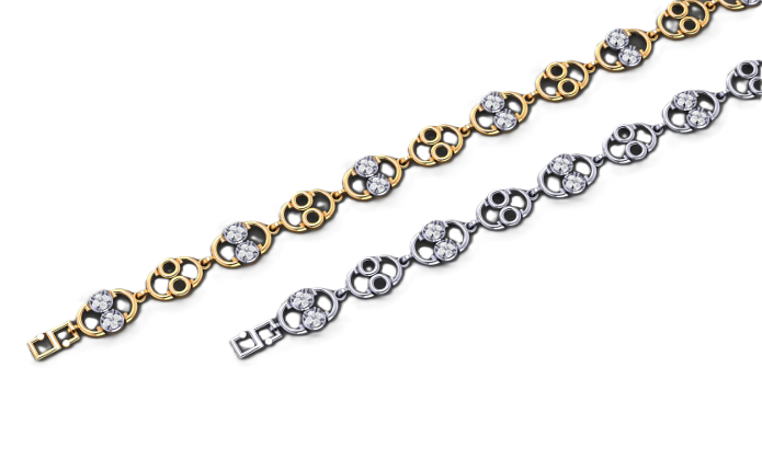 Dual Orbit Diamond Anklet
