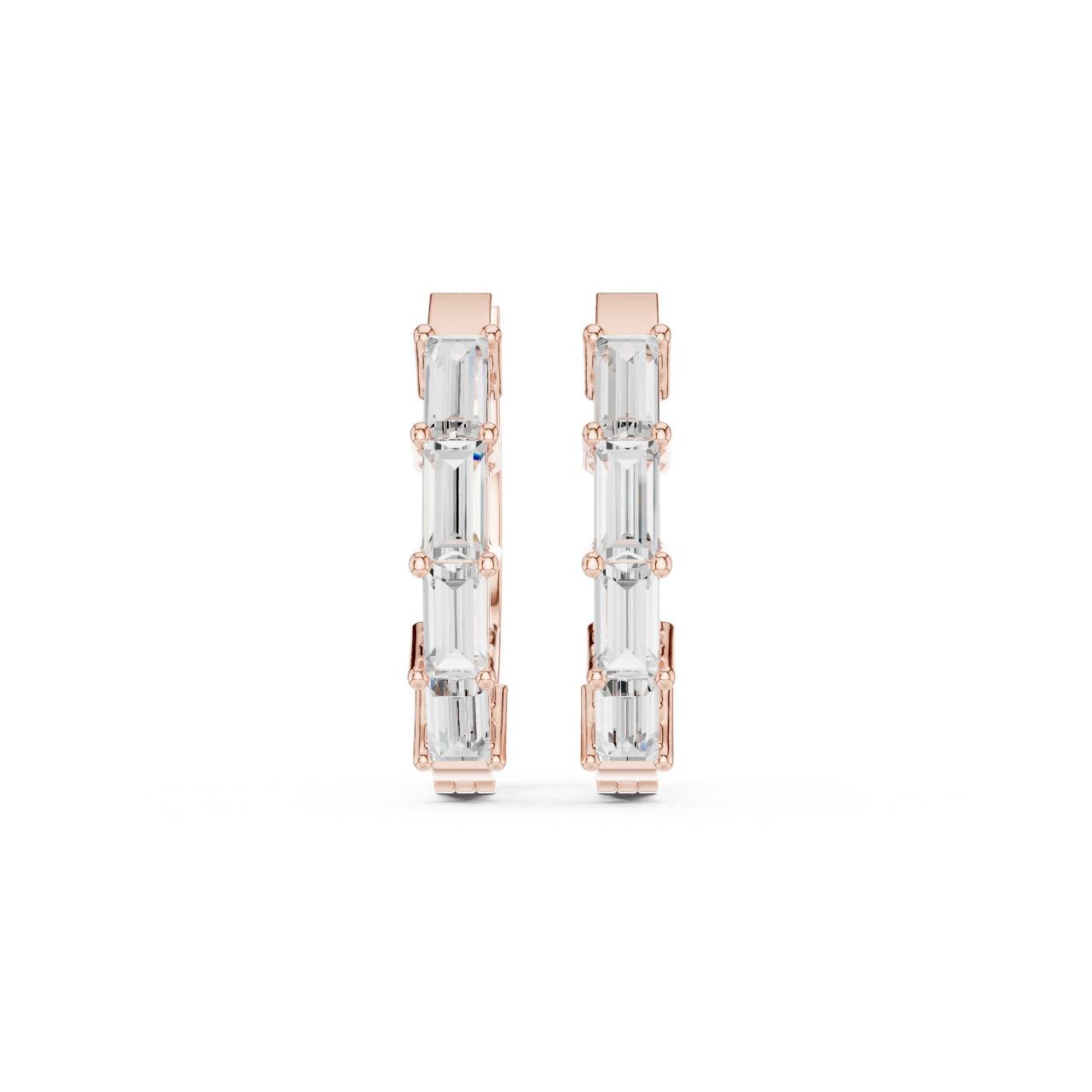 Petite Emerald Hoop Studs