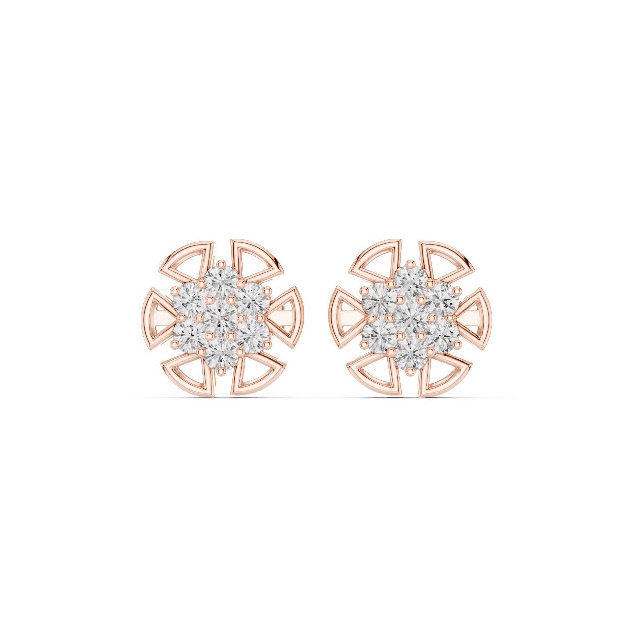Floral Cluster Stud Earrings