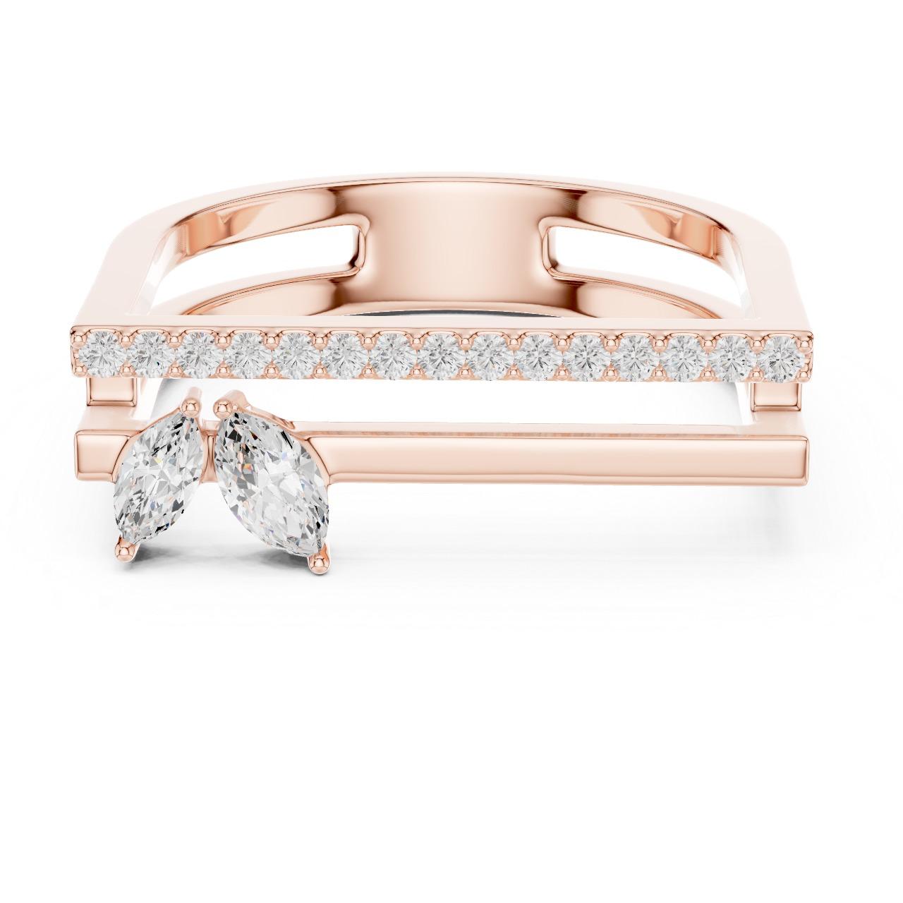 Twin Marquise Architectural Ring