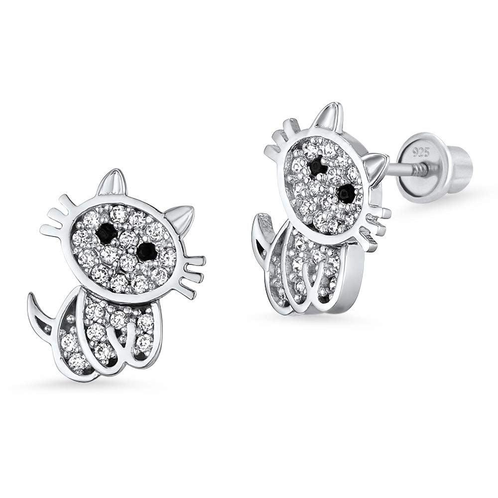 Crystal Kitty Sparkle Studs