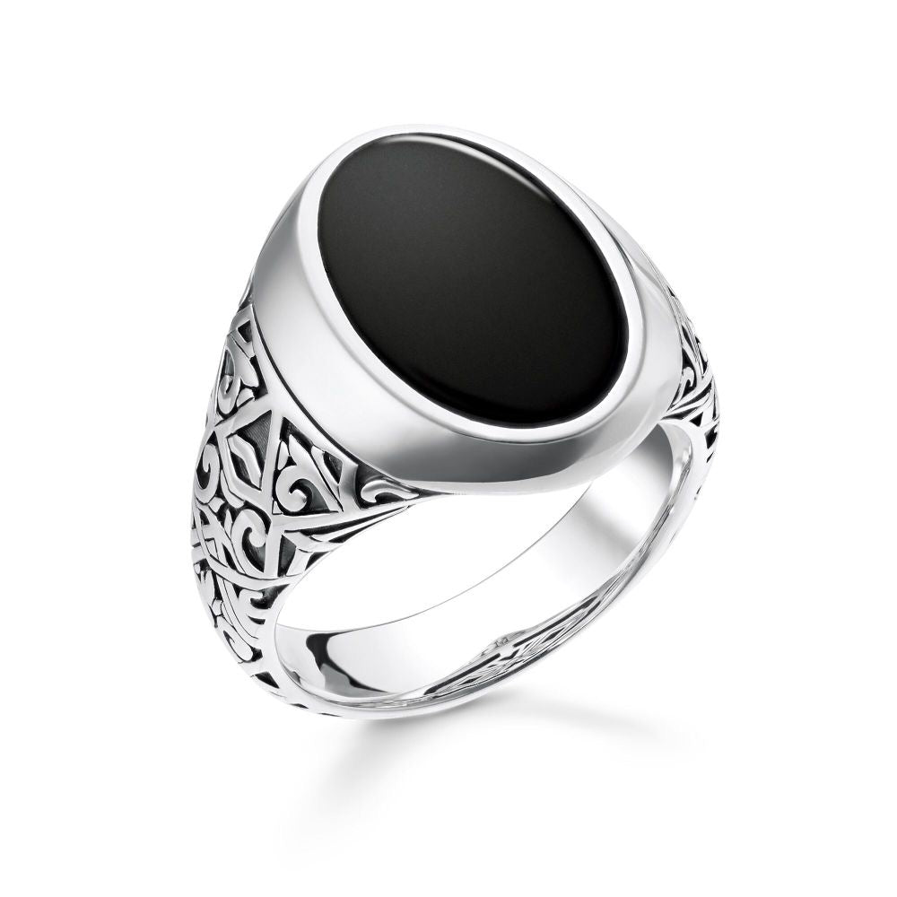 Black Oval Classic Ring