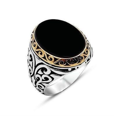 Black & Gold Filigree Ring