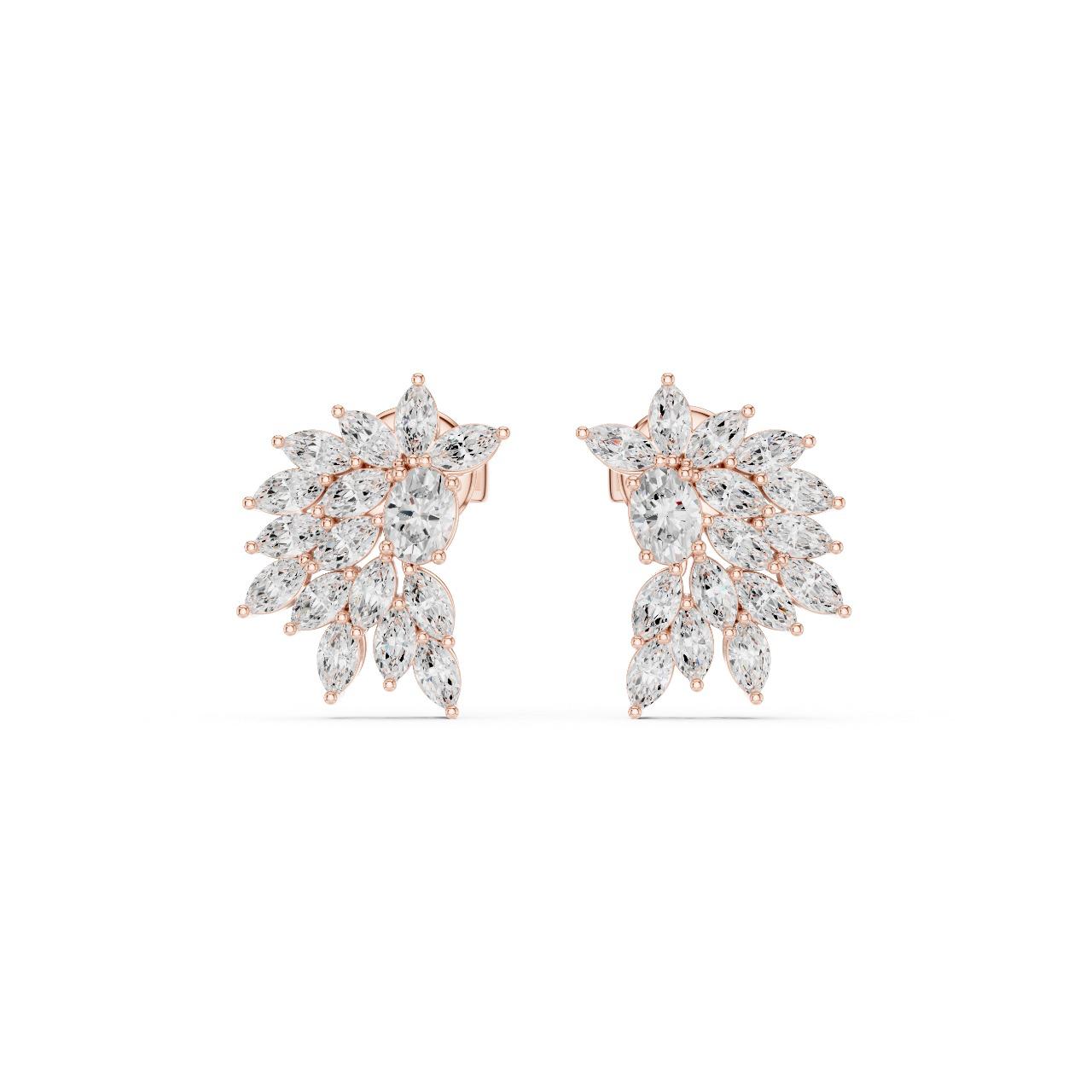Leaf Cluster Statement Earrings