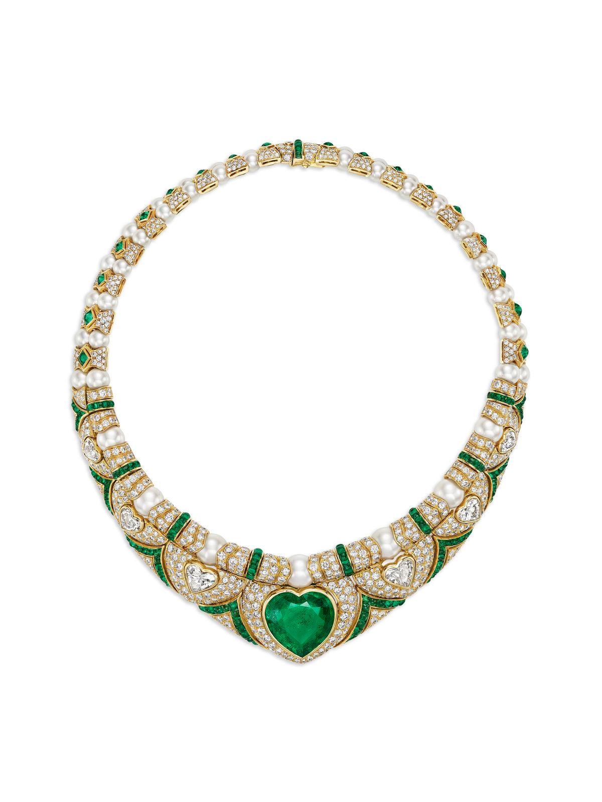 Heritage Emerald Heart Choker