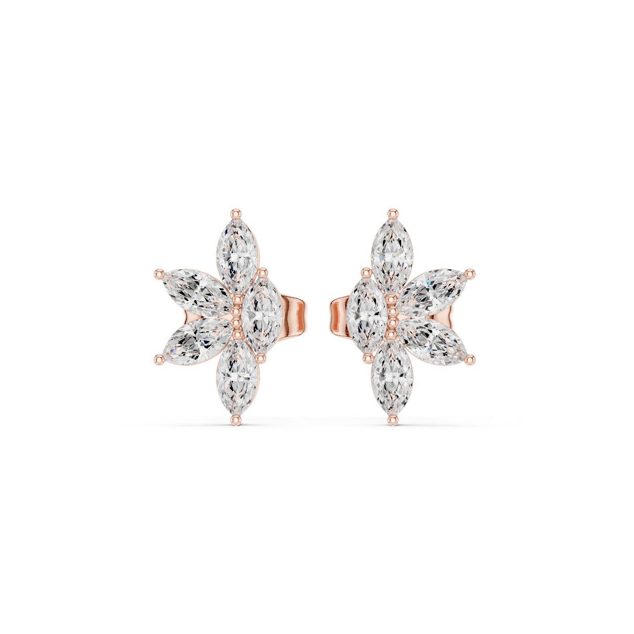 Marquise Petal Cluster Studs