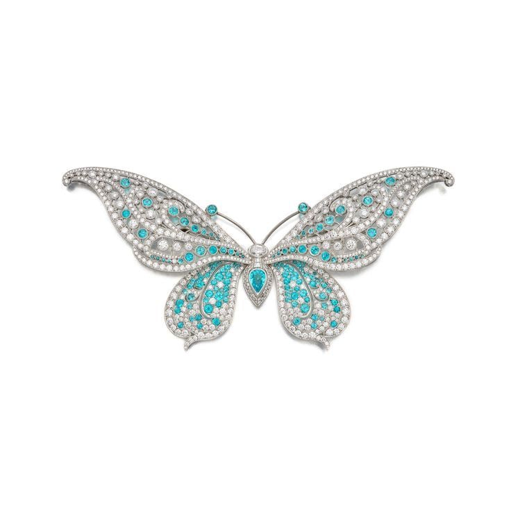 Aqua Aurora Butterfly Brooch
