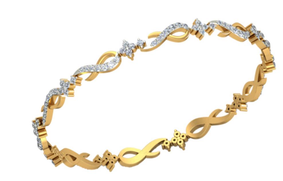 Infinity Diamond Loop Bangle