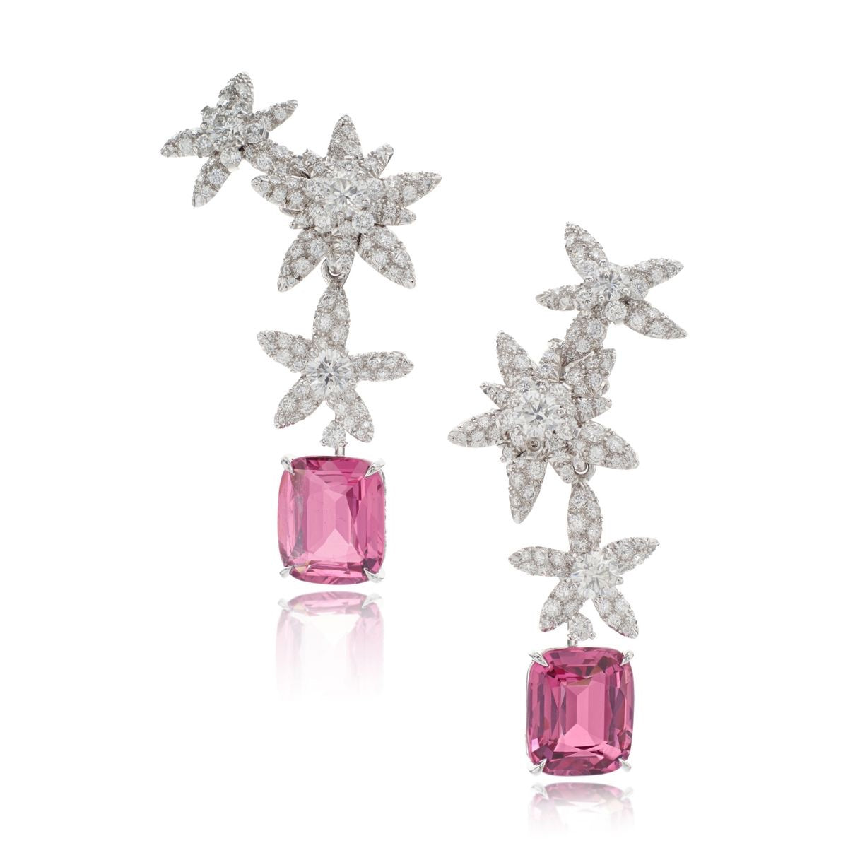 Pink Blossom Cascade Earrings