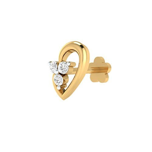 Floral Loop Diamond Nose Pin