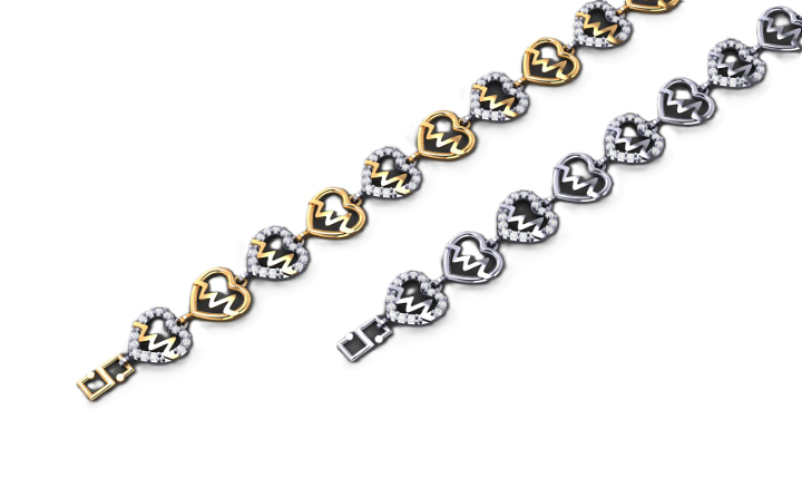 Heartbeat Love Diamond Anklet