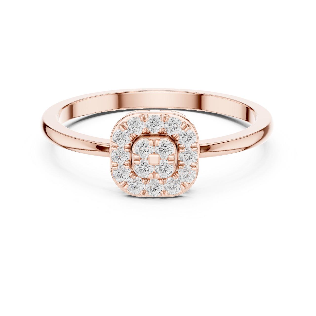 Cushion Halo Sparkle Ring