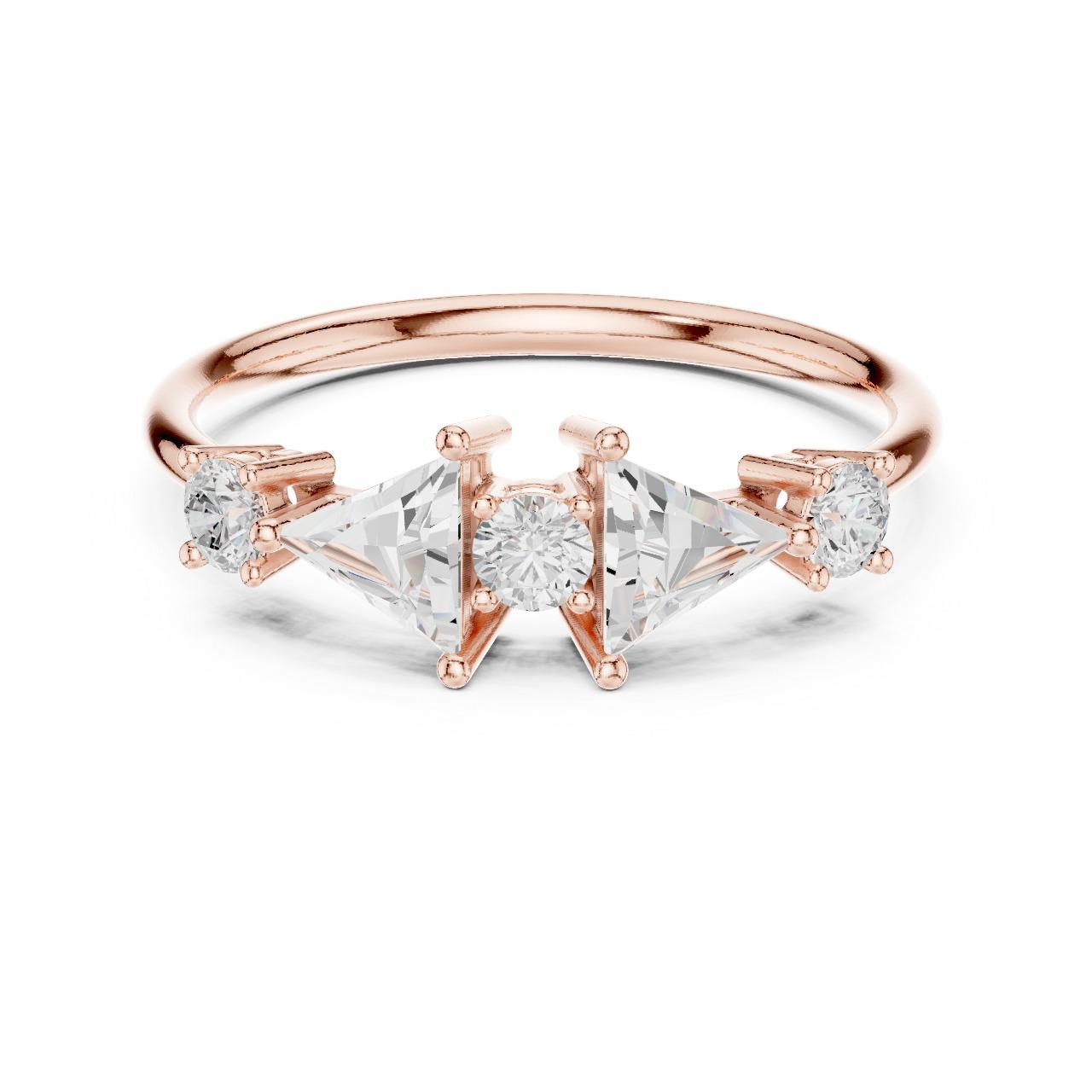 Trillion Star Crown Ring