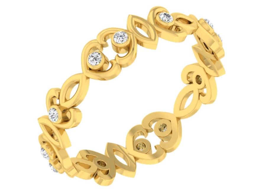 Petal Cluster Gold Ring