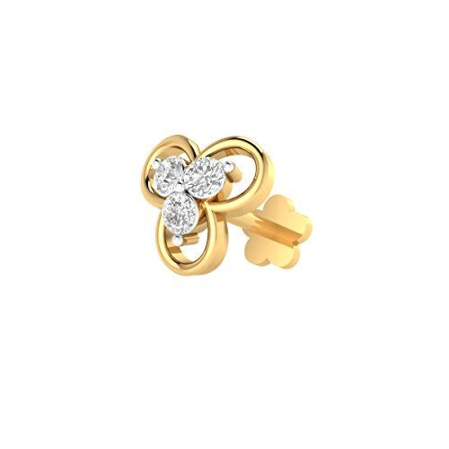 Leaf Diamond Earrings (Gold)