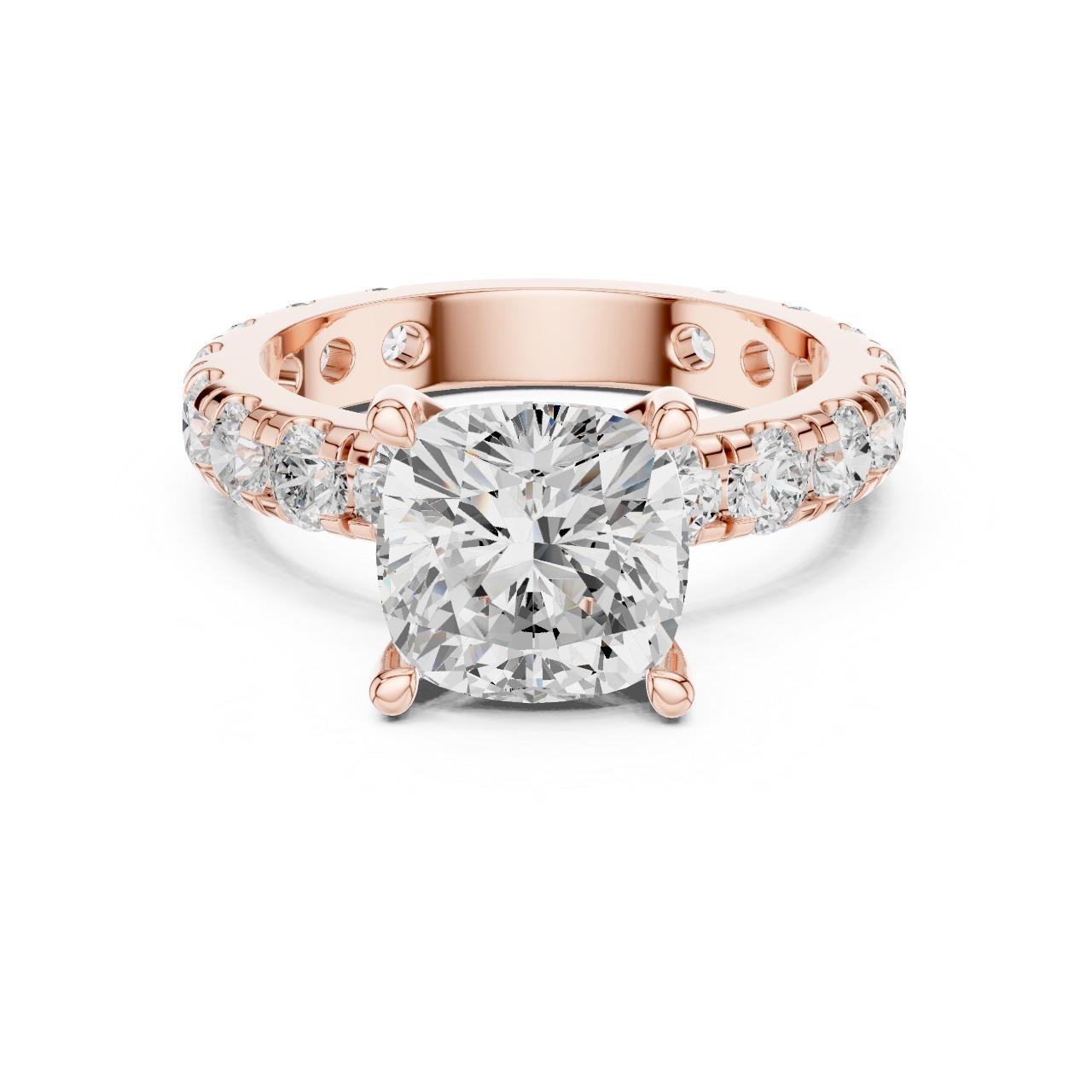 Cushion Eternity Sparkle Ring