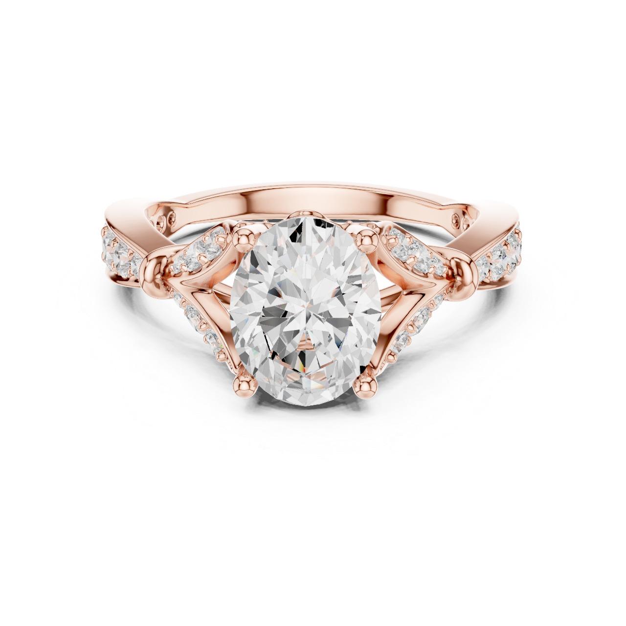 Oval Regal Lace Ring