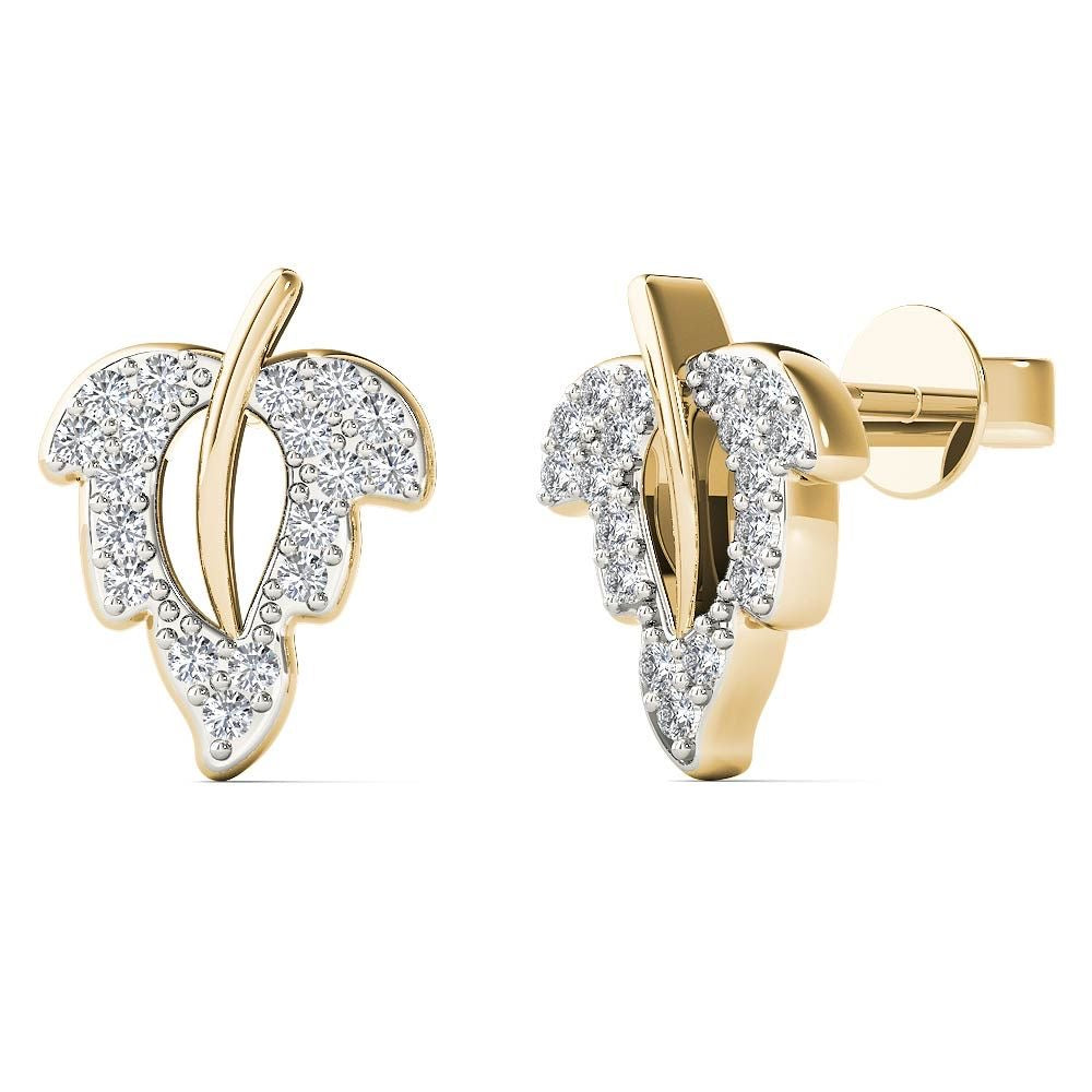 Rose Gold Leaf Earrings