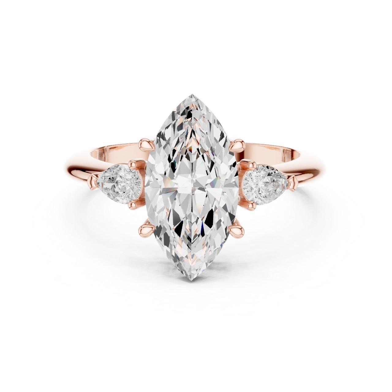 Marquise Royale Three-Stone Ring