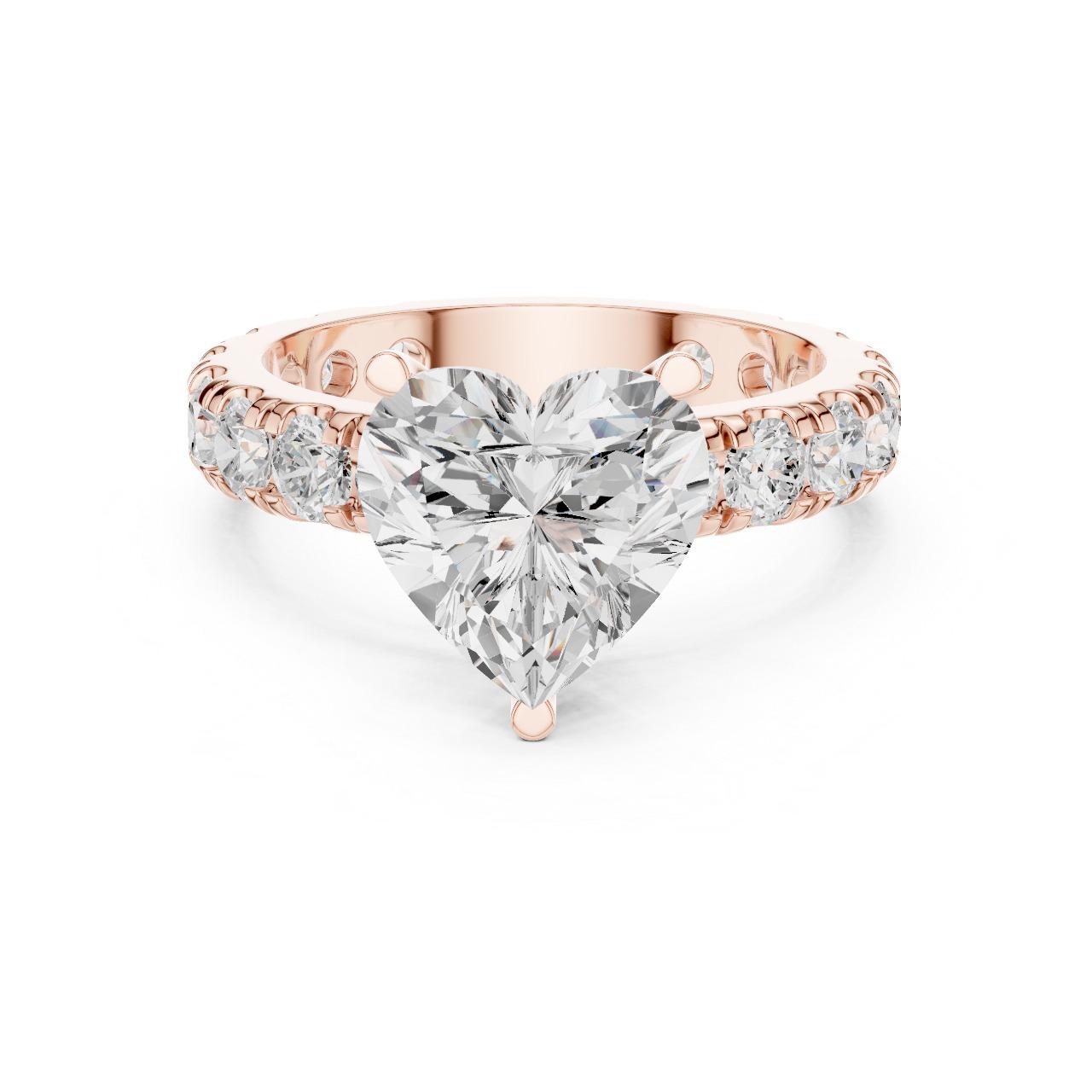 Heart Crown Diamond Band