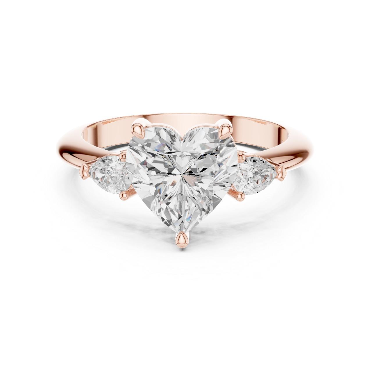 Heart Trio Harmony Ring