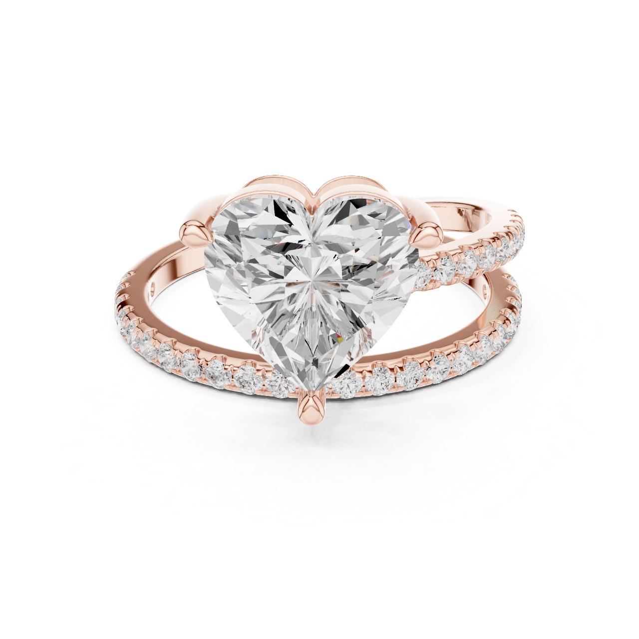Heart Double-Band Romance Ring