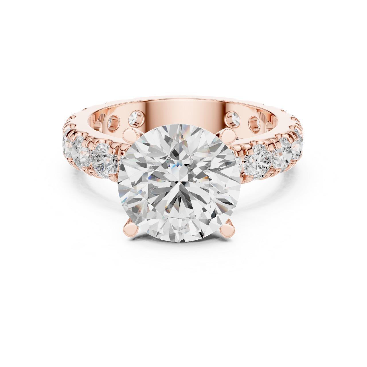 Round Eternity Crown Ring