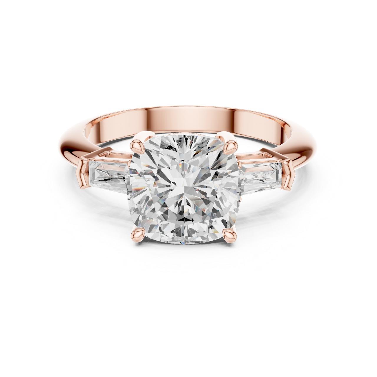 Cushion Baguette Grace Ring