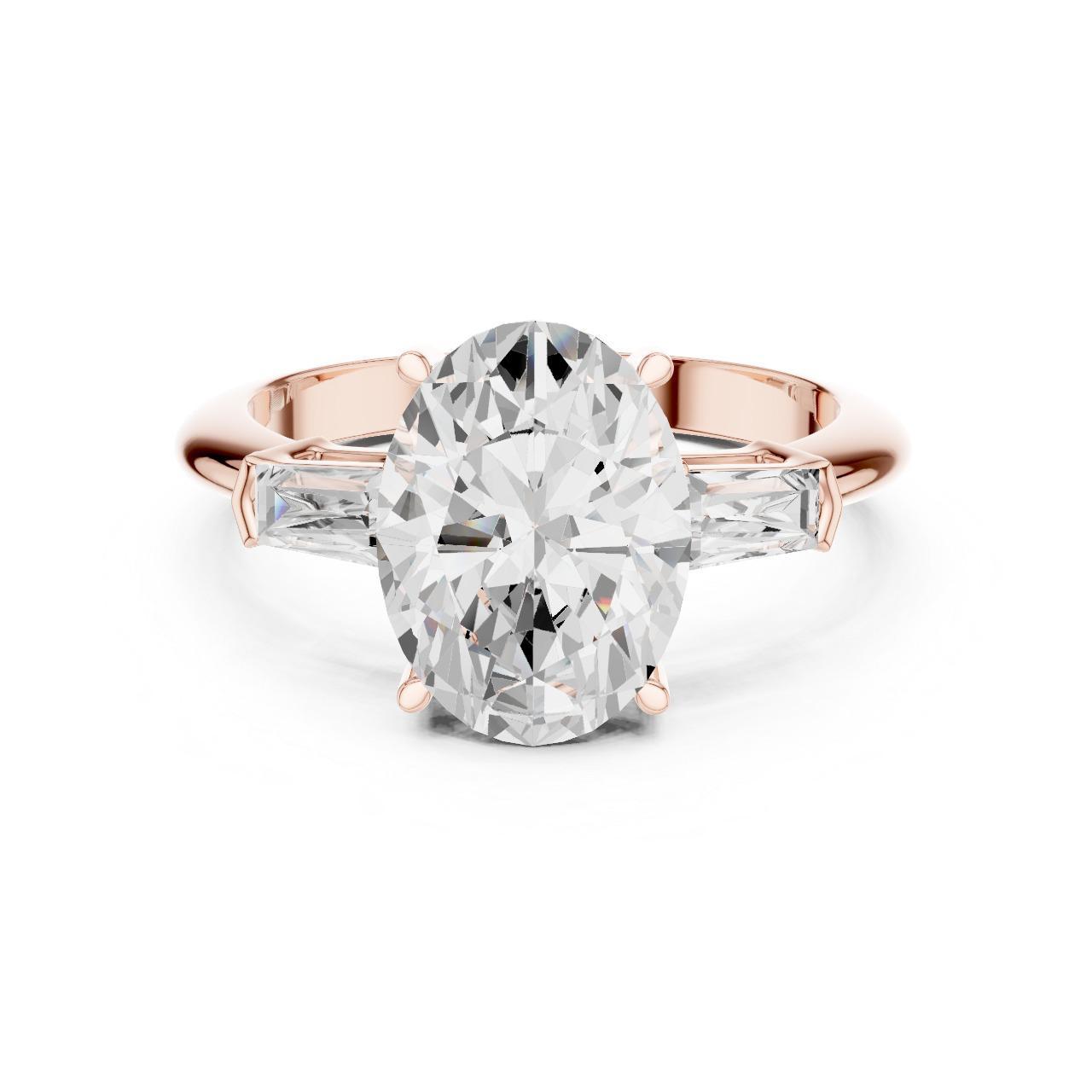 Oval Radiance Baguette Ring