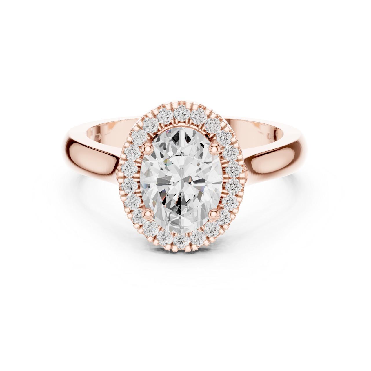 Oval Halo Grace Ring