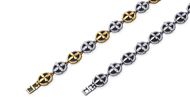 Floral Orbit Diamond Anklet