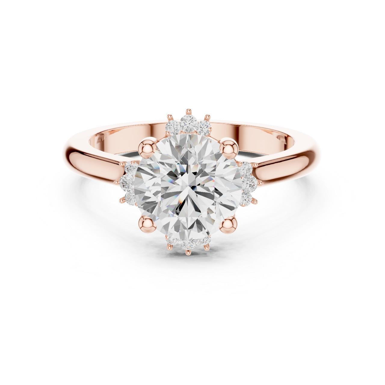 Radiant Floral Crown Ring