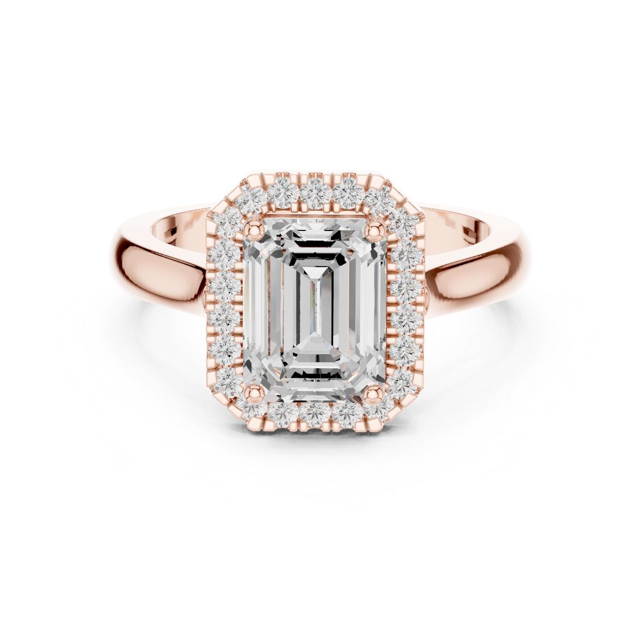 Emerald Halo Heirloom Ring