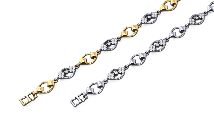 Modern Loop Diamond Anklet