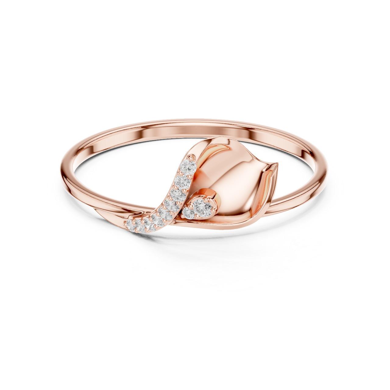 Tulip Whisper Diamond Ring